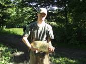 Here's Blake White, aged 15 from Failand near Bristol with a beautiful common carp from peg 19 of the Carp Lake.  He fished tight to the reeds with luncheon meat ledgered on a size 6 hook over hemp.
