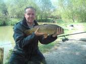 This Mark Procter with a lovely 10.5lb common from the Carp Lake - part of a 93lb bag, see next photo