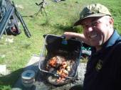 This is Mark Proctor from Burnley who had a nice 30lb bag from Rushcombe during his camping holiday with us.