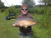 Matt Hunt with an 8lb fish from the North Pool