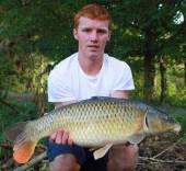 This is Mitch Davenport again with a beautiful 11.5lb common from the Carp Lake - one of 25 fish caught during a session with Ricky Seery -see next photo.  Their haul was around 150lb.