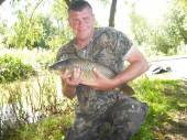Paul Farwell and his son Mark from Whitchurch had a superb day on pegs 6 & 7 of the Carp Lake. They both fished floating dog biscuit and ended up with a 56lb bag of carp all over 6lb. The largest was just over 10lb, Mark also caught a 9lb 5oz fish.