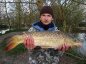 This is Rafal Rybarczyk with a lovely common from the Carp Lake caught on corn.