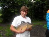 This is Reece Garland with a lovely 9lb fish from the Carp Lake.