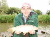This Simon Page, Sarah's Dad, with a nice fish from the North Pool.
