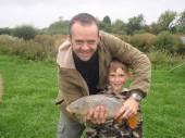 This is Toby & Adrian Stevens with a lovely common carp from Rushcombe caught on only their second ever fishing trip.